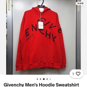 Givenchy Bold Red Men's Hoodie